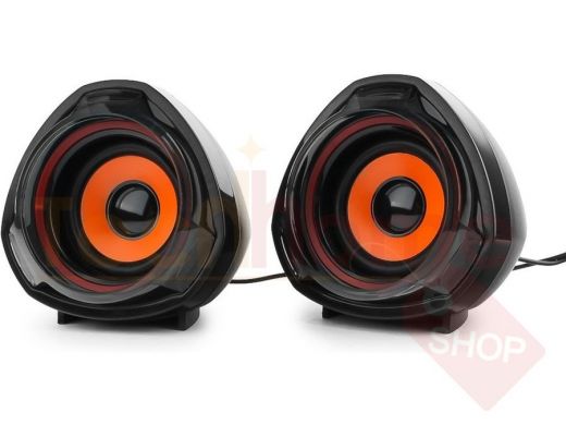 Акустика  Gembird SPK-105, черный, 5 Вт, акустич. система 2.0  регулятор громкости, USB-питание