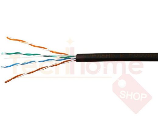 Кабель SkyNet Premium UTP outdoor 4x2x0,51, медный, FLUKE TEST, кат.5e, однож., 305 м, box, черный C
