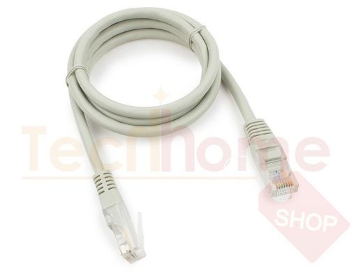 Патч-корд Cablexpert PP10-1M кат.5e, 1м, медный UTP литой, многожильный (серый) PP10-1M