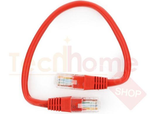 Патч-корд Cablexpert PP12-0.25M/R кат.5e, 0.25м, UTP, литой, многожильный (красный) PP12-0.25M/R