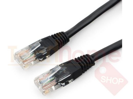 Патч-корд Cablexpert PP12-3M/BK 5e, 3м, UTP литой, многожильный (чёрный) PP12-3M/BK