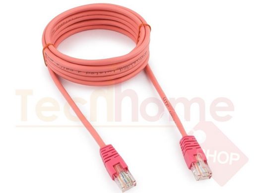 Патч-корд Cablexpert PP12-3M/RO кат.5e, 3м, UTP литой, многожильный (розовый) PP12-3M/RO