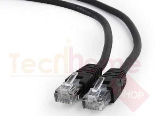 Патч-корд Cablexpert PP6U-0.5M/BK кат.6, 0.5м, UTP литой, многожильный (чёрный) PP6U-0.5M/BK