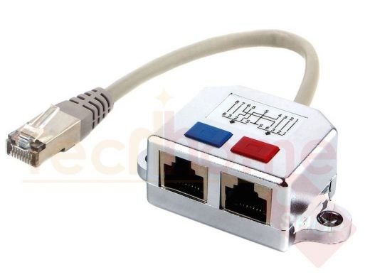Разветвитель NCA-SP-02 FTP 1 порт RJ45 (T568A/T568B) -> 2 порта RJ45 10/100 BASE-T NCA-SP-02