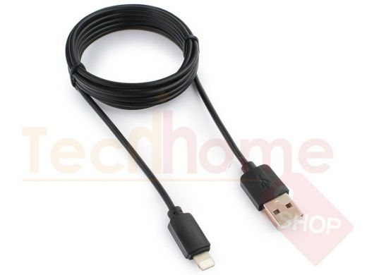 Шнур USB / Lightning (iPhone) Гарнизон GCC-USB2-AP2-6 AM/Lightning,1.8м, черный, паке