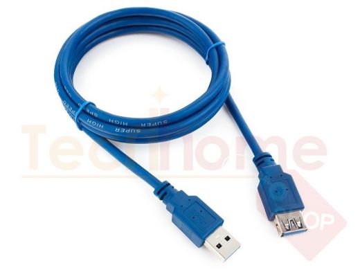 Кабель-удлинитель USB AM/AF  1.8м Pro Cablexpert CCP-USB3-AMAF-6, USB3.0, экран,синий,пакет