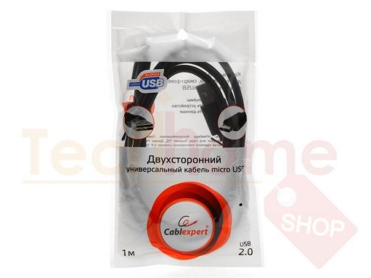 Кабель микро USB (AM/microBM)  1.0 м Cablexpert CC-mUSBDS-1M, USB 2.0