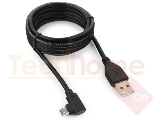 Кабель микро USB (AM/microBM)  1.0 м Cablexpert CCB-USB2-AMmDM90-6, двус-ний ра-ем microB,USB 2.0