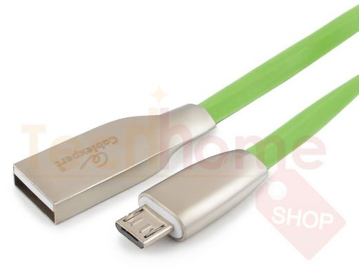 Кабель микро USB (AM/microBM)  1.0 м Cablexpert CC-G-mUSB01Gn-1M,USB 2.0, серия Gold, зеленый