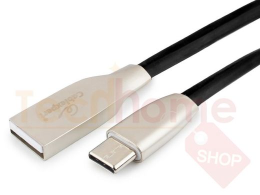Шнур USB / Type-C Cablexpert CC-G-USBC01Bk-1.8M, AM/Type-C, серия Gold, длина 1.8м, черный, блистер