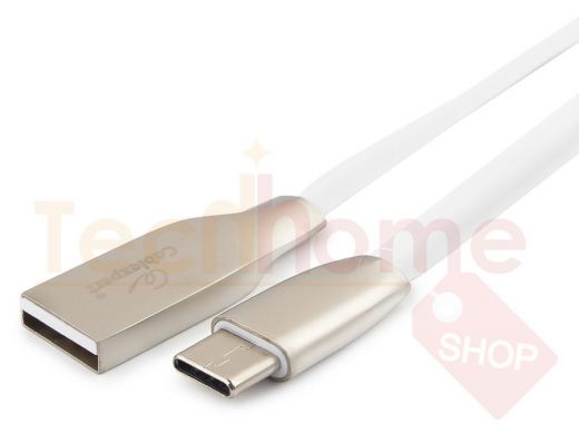 Шнур USB / Type-C Cablexpert CC-G-USBC01W-1.8M, AM/Type-C, серия Gold, длина 1.8м, белый, блистер, 2