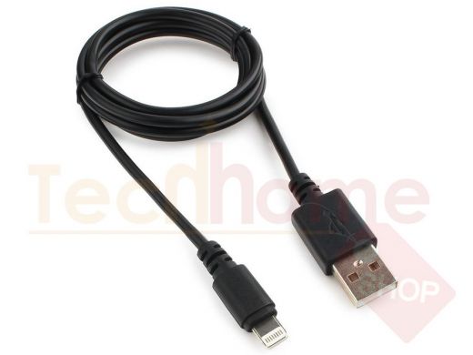 Шнур USB / Lightning (iPhone) Cablexpert CC-USB-AP2MBP AM/Lightning, 1м, черный, пакет