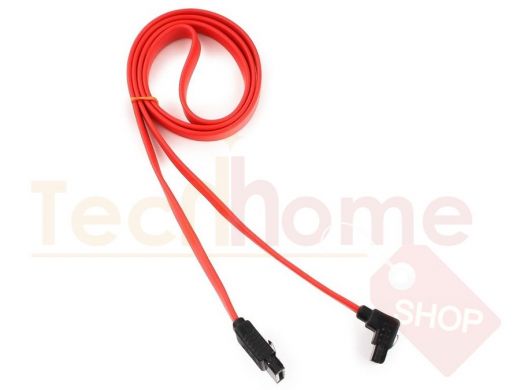 Кабель интерфейсный SATA Cablexpert CC-SATAM-DATA90-0.8M, 80см, угловой разъем, 7pin/7pin, защелка,