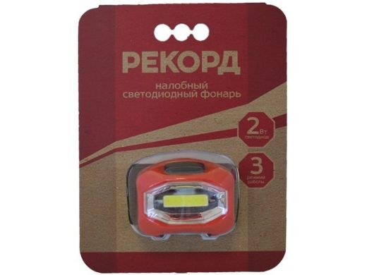 Фонарь налобный  РЕКОРД  SH-350 (3*R03) 2W  рассеянный свет, 150 лм