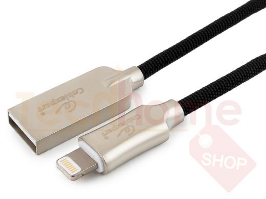 Шнур USB / Lightning (iPhone) Cablexpert CC-P-APUSB02Bk-1.8M, MFI, AM/Lightning,Platinum,1.8м,
