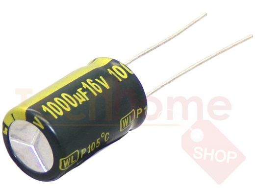 Конденсатор электролитический  1000mf x 16V   Jamicon 105 10*16 WL
