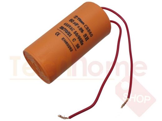 Конденсаторы пусковые    60mf x 450 VAC +-5%/50Hz(60Hz)CBB-60 гибкие