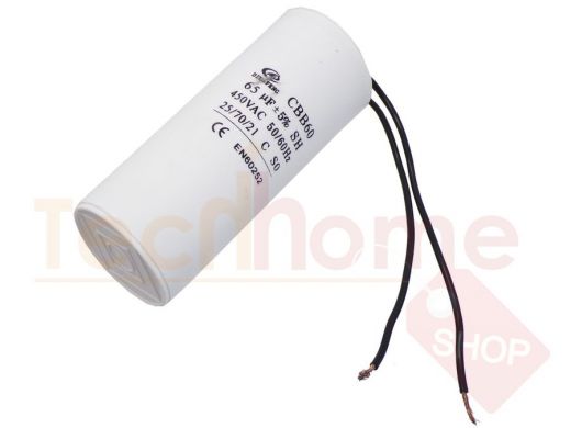 Конденсаторы пусковые    65,0mf x 450 VAC +-5%/50Hz(60Hz)CBB-60 гибкие