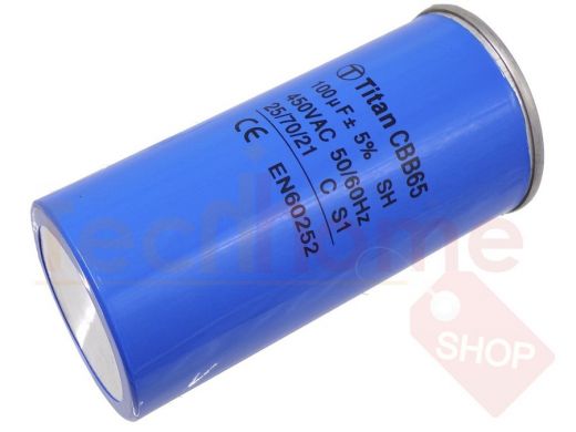 Конденсаторы пусковые   100mf x 450 VAC +-5%/50Hz(60Hz)CBB-65A клеммы/метал .корпус