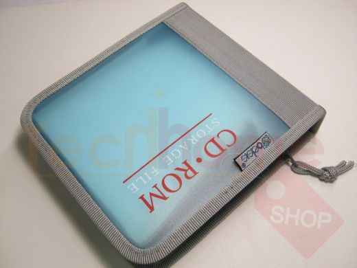 BB0732/2 Папка-скоросшиватель для компакт-дисков из голуб. пластика и серого нейл.