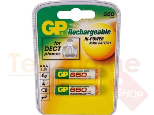 Аккумулятор  ААА  650 mAh 1,2В  GP BL-2  NI-MH (цена за 1 элемент)