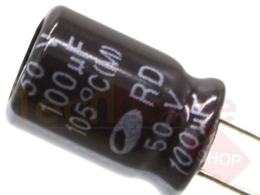Конденсатор электролитический   100mf x    50V  (8x11,5) 105 RD, Samwha