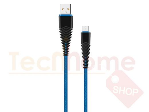 Шнур USB / Lightning Walker С550, текстиль, синий