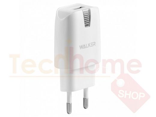 Зарядное устройство TYPE-C  Walker WH-21  CЗУ для Type-C, (2А), съёмный кабель, белое