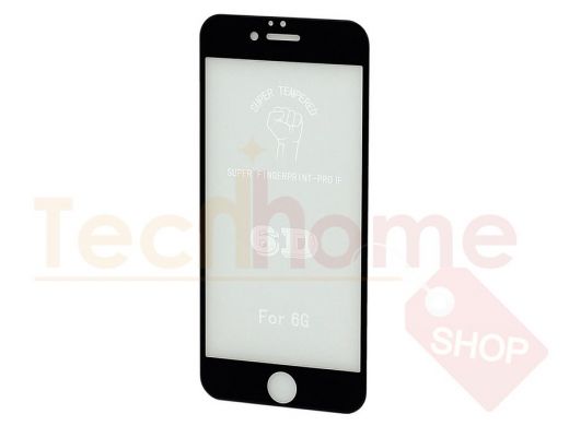 Стекло защитное iPhone  6/6S, 6D, чёрное
