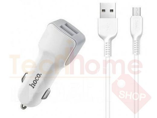 ЗУ в прикуриватель HOCO Z23 MicroUSB (2400mA,5V)