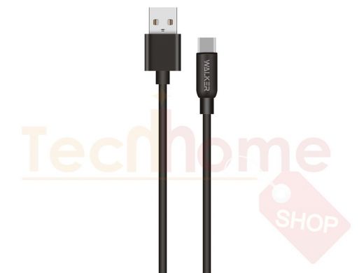 Шнур USB / Lightning (iPhone) Walker С725, металл разъем, чёрный