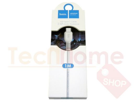 Шнур USB / Type-C HOCO X20, (100см), белый, Flash