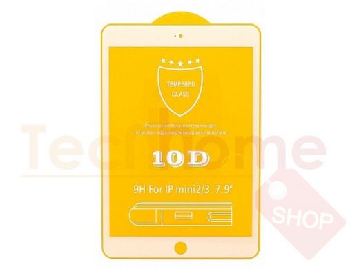 Защитное стекло для планшета, App iPad mini 2/3, Full GC, тех.пак, белое