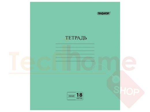 Тетрадь ЗЕЛЁНАЯ обложка 18л. 