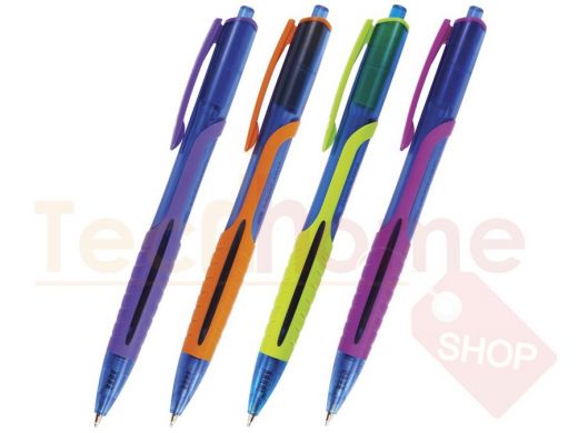 Ручка шариковая масляная автомат. с грипом BRAUBERG Phantom color, СИНЯЯ, 0,7мм,линия 0,35мм,OBPR204