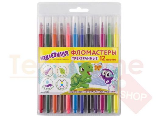 Фломастеры ЮНЛАНДИЯ 12 цв., 