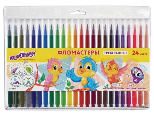 Фломастеры ЮНЛАНДИЯ 24 цв., 