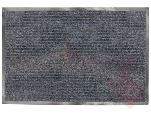 Коврик входной ворсовый влаго-грязезащитный ЛАЙМА, 120*150 см ребристый, толщина 7мм, серый