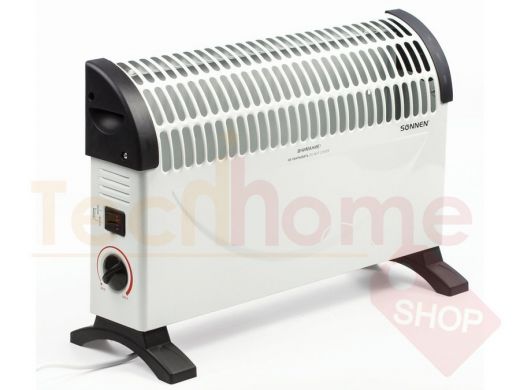 Обогреватель-конвектор SONNEN Y-02S, 1500Вт, 3 режима работы, белый/черный