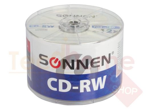 Диски CD-RW SONNEN 700Mb 4-12x Bulk КОМПЛЕКТ 50шт