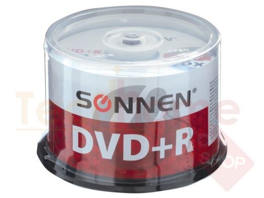 Диски DVD+R (плюс) SONNEN 4,7Gb 16x Cake Box КОМПЛЕКТ 50шт