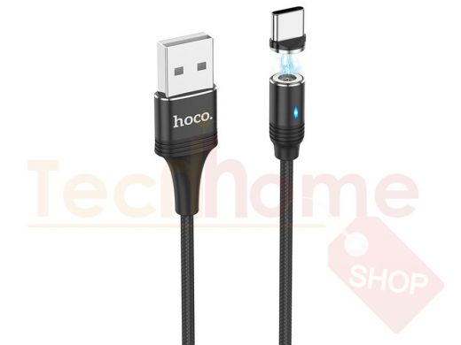Шнур USB / Type-C HOCO U76 Черный (TYPE C) 1.2м, магнитный 2A