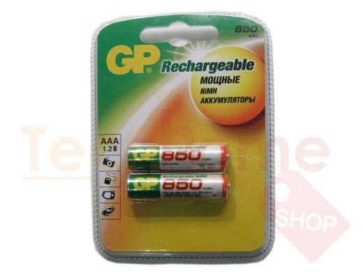 Аккумулятор  ААА  850 mAh 1,2В  GP BL-2  NI-MH (цена за 1 элемент)