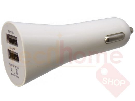 Автомобильный адаптер 2xUSB 1A