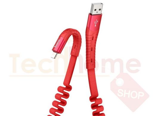 Шнур USB / Lightning (iPhone) Hoco U78 (120см), красный, USB 2.4A