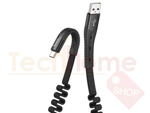 Шнур USB / Type-C HOCO U78 USB 2.4A  Черный (TYPE C) 1.2м