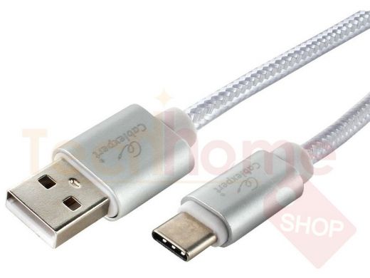 Шнур USB / Type-C Cablexpert CC-U-USBC02S-1.8M, AM/TypeC,серия Ultra,длина 1.8м,серебристый,блистер