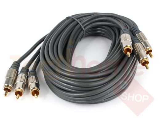 Шнур 3тюльпана / 3тюльпана  4,5м Gembird CCAP-303-4.5, 3xRCA / 3xRCA, 4.5м, черный, позол.разъемы