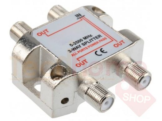 Орбита OT-AVS02 сплиттер на 3ТВ (5-2500MHz) (УПАКОВКА 10шт) цена за 1шт