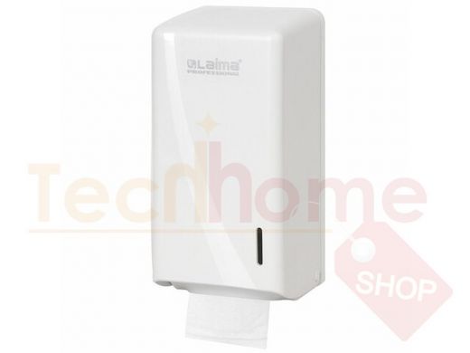 Диспенсер для туалетной бумаги листовой LAIMA PROFESSIONAL ORIGINAL (Система T3), белый, ABS-пластик